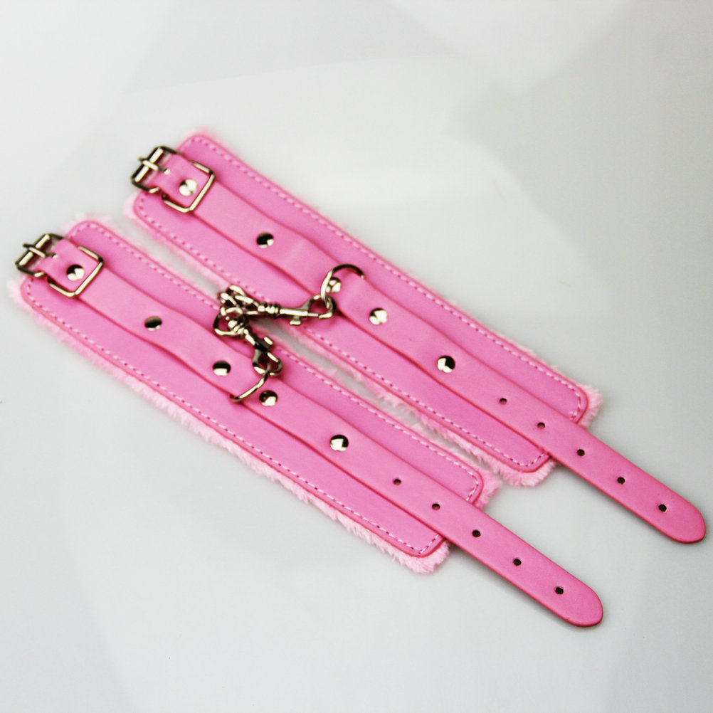 Anklet Foot Chain - สายรัดข้อมือจีบทำจากเหล็กสำหรับผู้เริ่มต้นเซ็กซ์ทอยสำหรับคู่รักสายรัดข้อมือหนัง PU สไตล์บูติกมีขนยาว