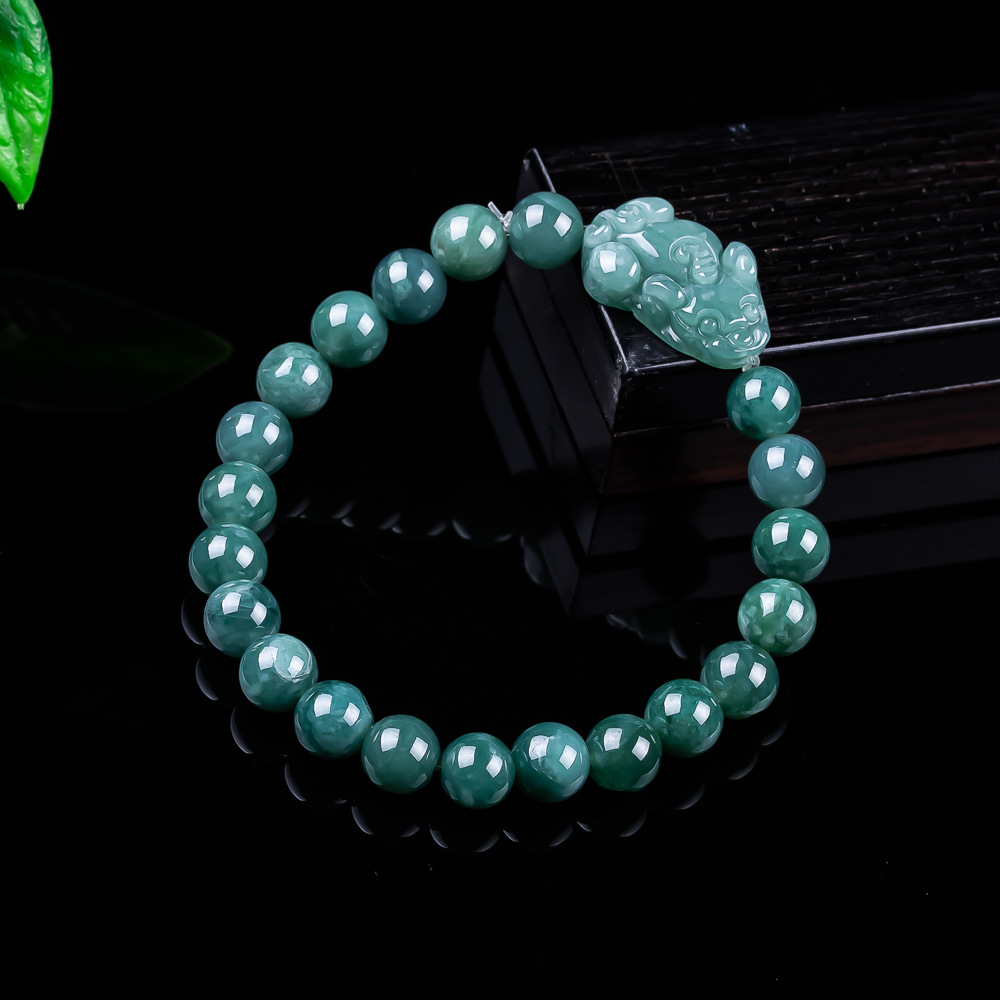 Jewelry & Watches Bench - หยกพม่าธรรมชาติ กำไลข้อมือปี่เซียะ ของขวัญเครื่องรางโบราณสำหรับผู้หญิง เครื่องประดับกำไลหยกแท้