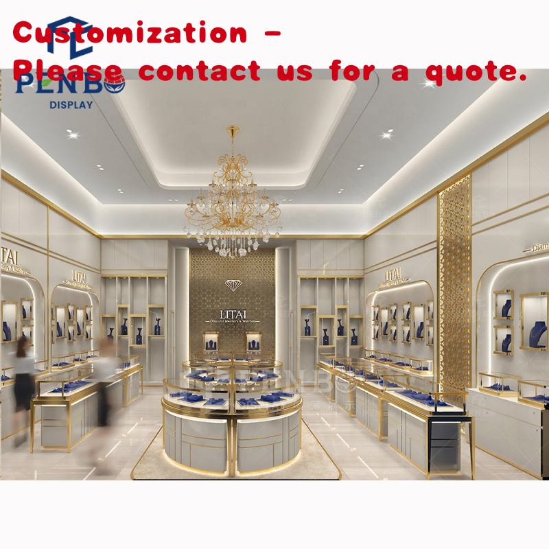 Jewelry And Watches Stores - เคาน์เตอร์โชว์สินค้าร้านขายเครื่องประดับหรูหรา ตกแต่งร้านขายสร้อยคอสวยงาม ออกแบบตกแต่งภายในร้านขายเครื่องประดับและนาฬิกาตามสั่ง