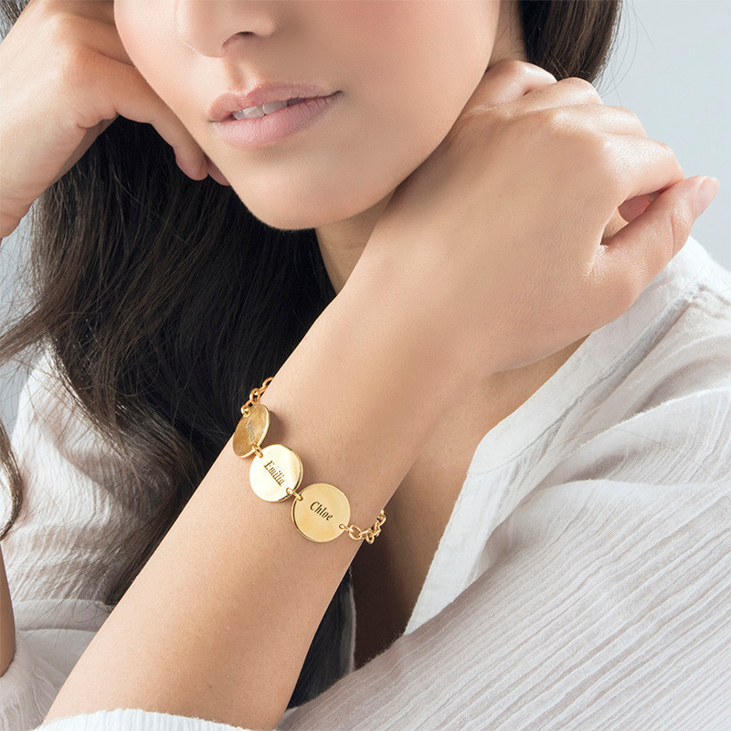 Rose Gold Bracelet - แกะสลักชื่อสร้อยข้อมือ 18K ทองชุบ CUSTOM ชื่อสร้อยข้อมือชื่อครอบครัวสร้อยข้อมือผู้หญิงสร้อยข้อมือของขวัญวันแม่สําหรับแม่