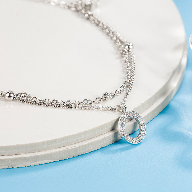 จี้เพทายทรงกลมสวยหรู สองชั้น เ - Anklet Foot Chain บทวิจารณ์และราคา