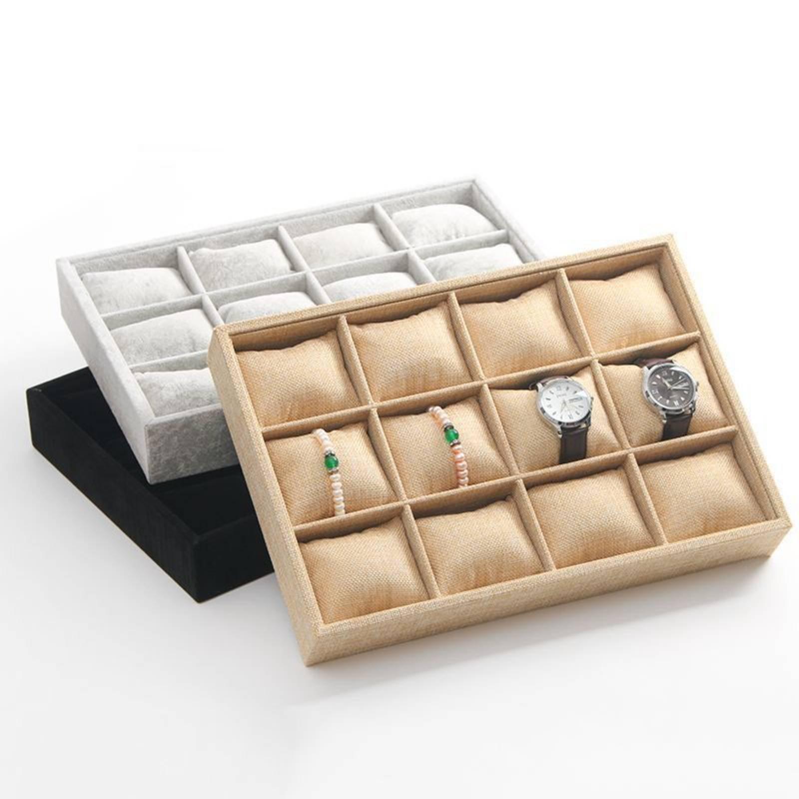 กล่องใส่เครื่องประดับผ้าลินินแ - Jewelry And Watches Stores บทวิจารณ์และราคา