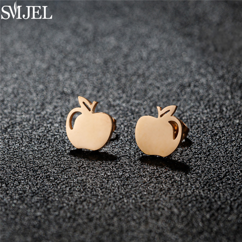 ตลกสแตนเลส Apple สตั๊ดต่างหูผู - Eve Jewelry & Watches Distribuidor Oficial Rolex บทวิจารณ์และราคา