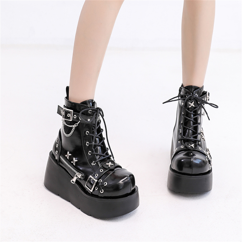 รองเท้าบูทส้นตึกสไตล์โกธิคสำหร - Anklet Foot Chain บทวิจารณ์และราคา