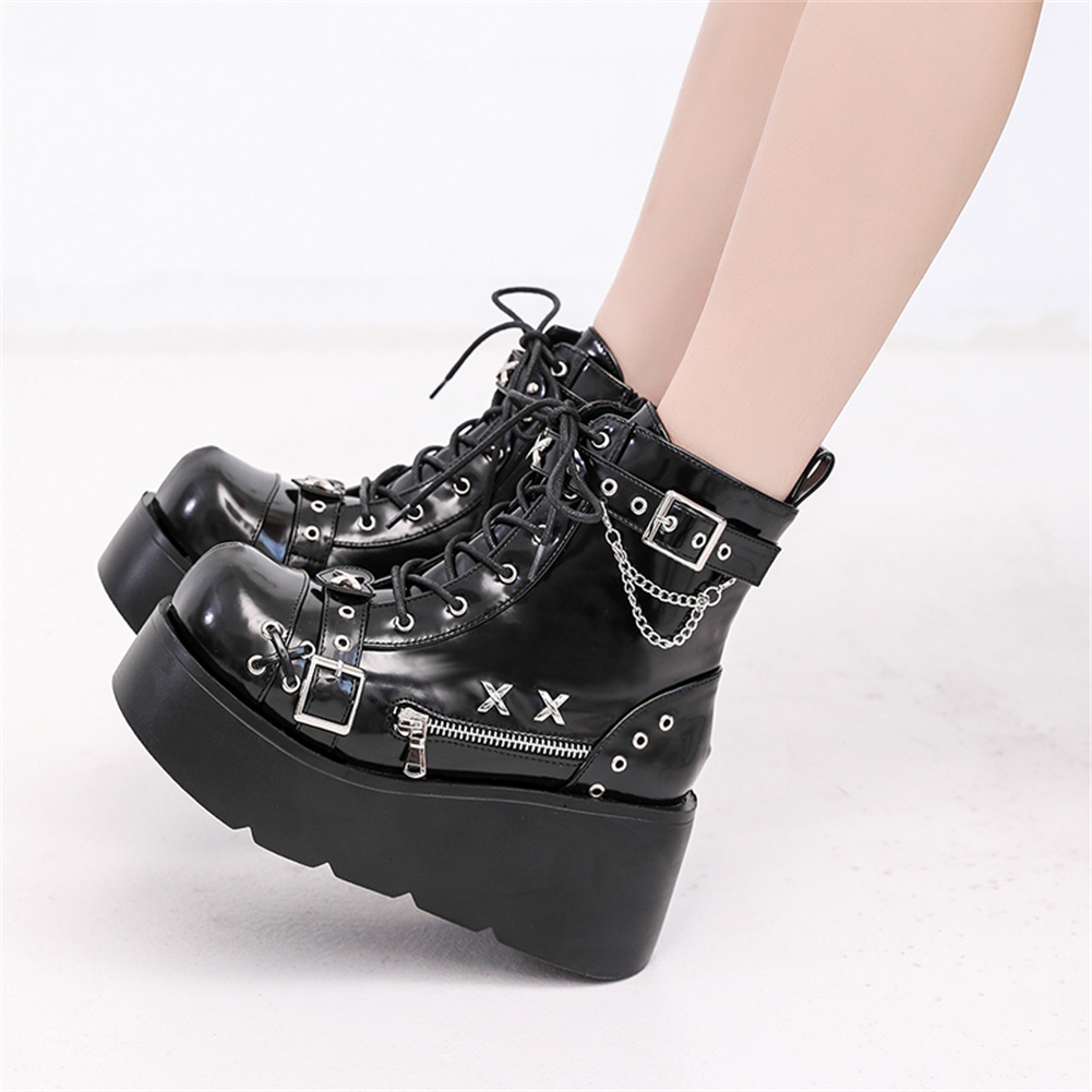 รองเท้าบูทส้นตึกสไตล์โกธิคสำหร - Anklet Foot Chain บทวิจารณ์และราคา