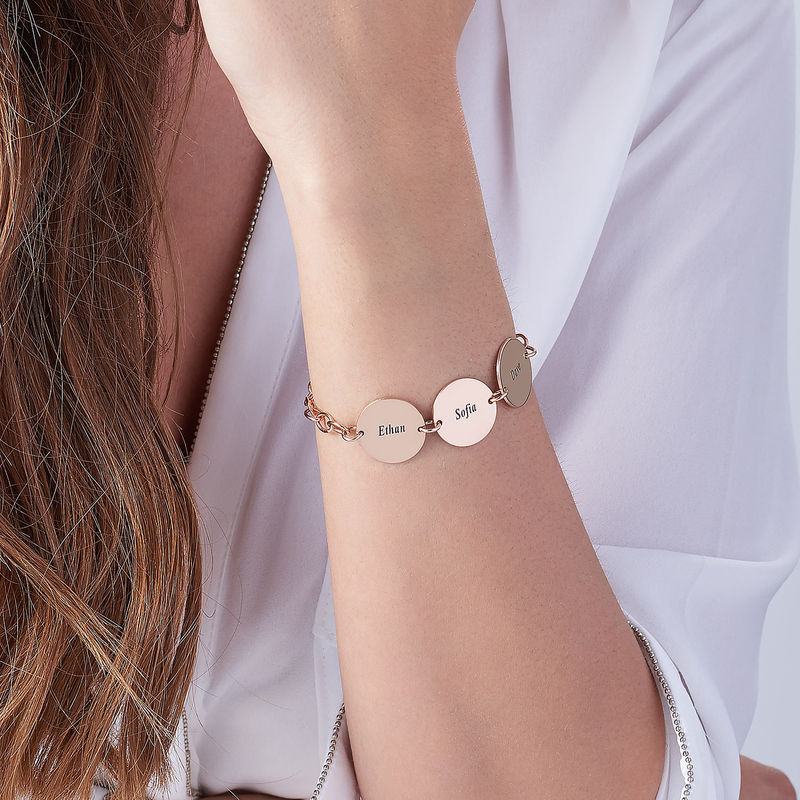 แกะสลักชื่อสร้อยข้อมือ 18K ทอง - Rose Gold Bracelet บทวิจารณ์และราคา