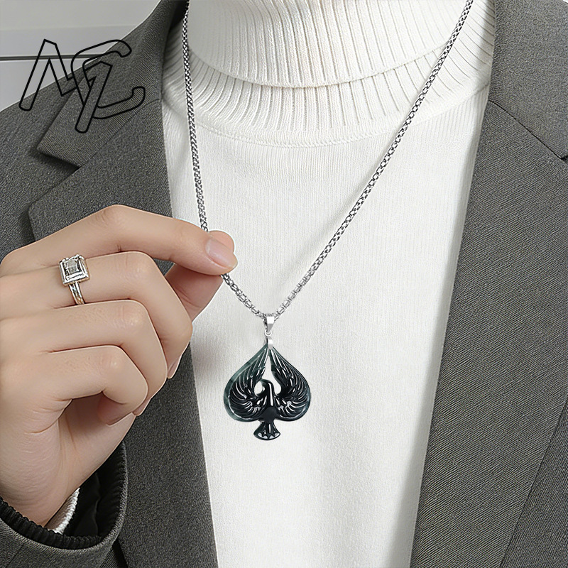 สร้อยคอจี้หยกแท้สีดำลายไก่ ทำจ - Jewelry & Watches Bench บทวิจารณ์และราคา