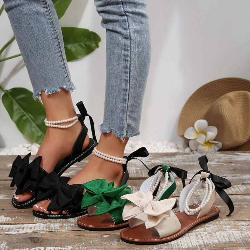 รองเท้าส้นเตี้ยรัดข้อเท้าประดั - Anklet Foot Chain บทวิจารณ์และราคา