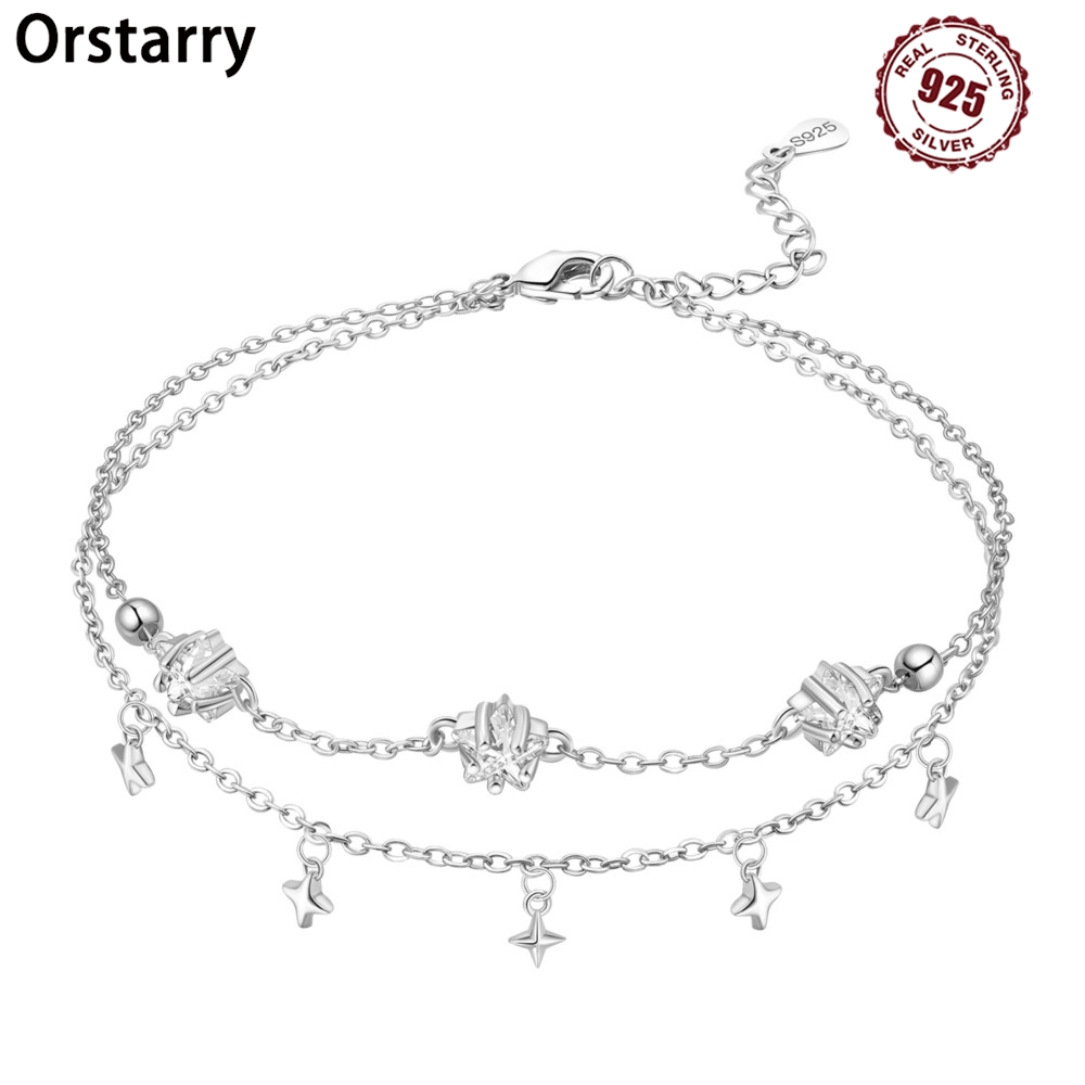 Orstarry S925 เงินสเตอร์ลิงฤดู - Anklet Foot Chain บทวิจารณ์และราคา