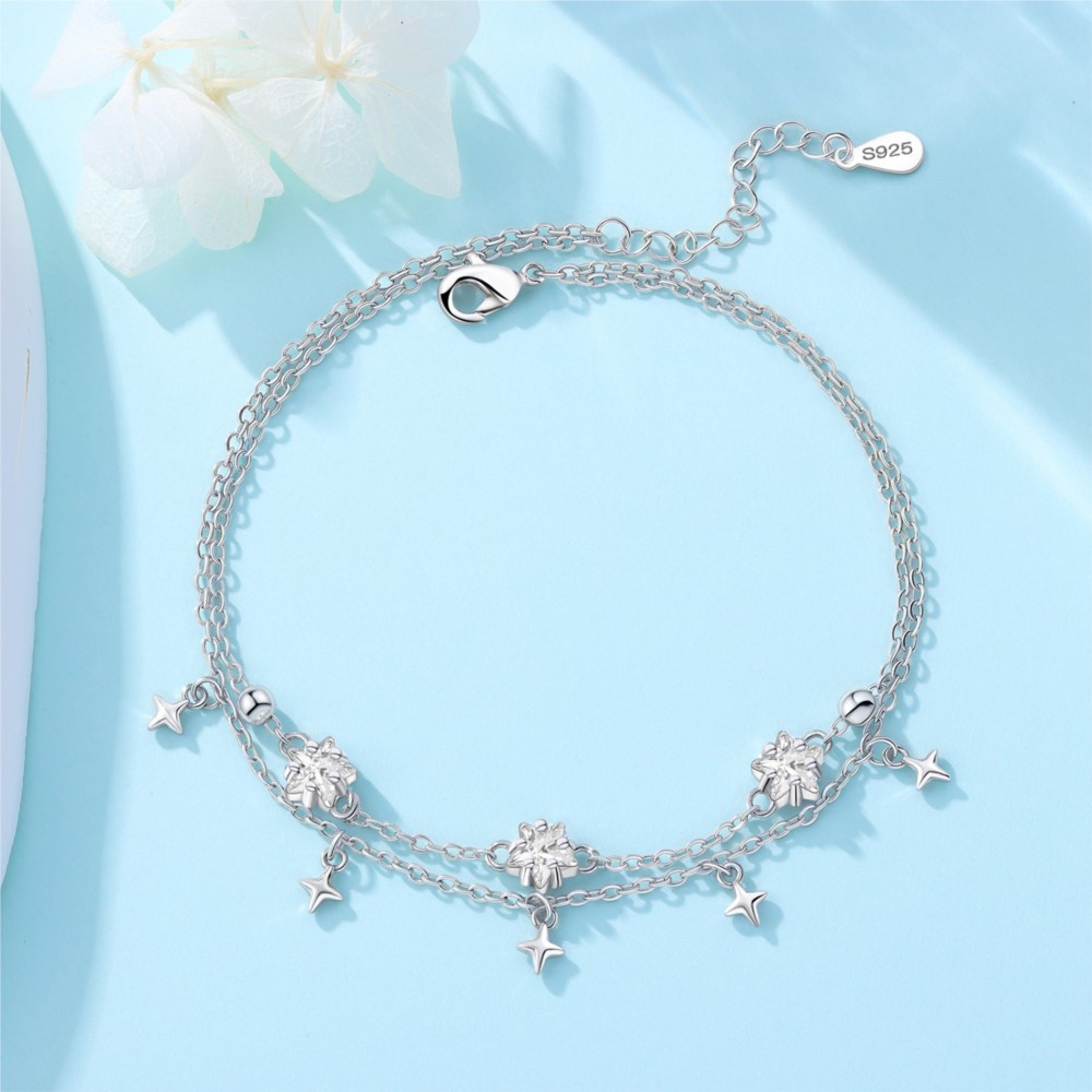 Orstarry S925 เงินสเตอร์ลิงฤดู - Anklet Foot Chain บทวิจารณ์และราคา