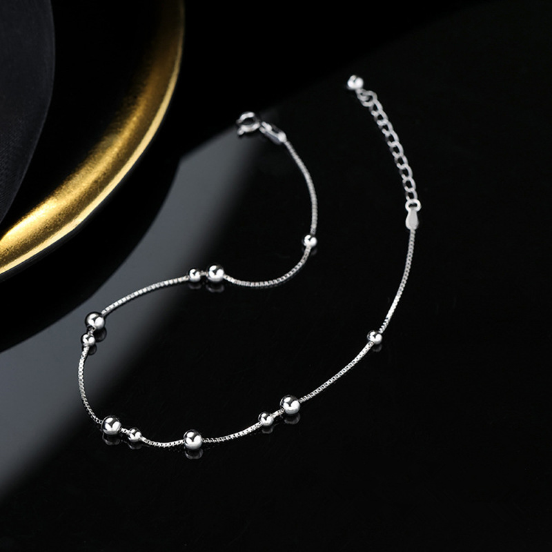 925 เงินสเตอร์ลิงเรขาคณิตรอบลู - Anklet Foot Chain บทวิจารณ์และราคา