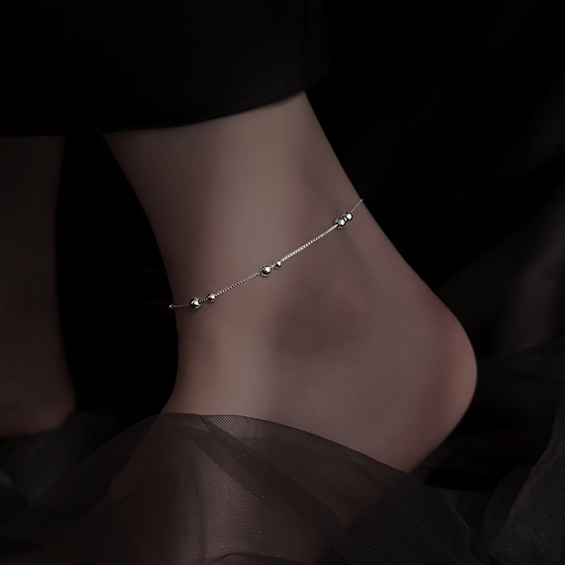 925 เงินสเตอร์ลิงเรขาคณิตรอบลู - Anklet Foot Chain บทวิจารณ์และราคา